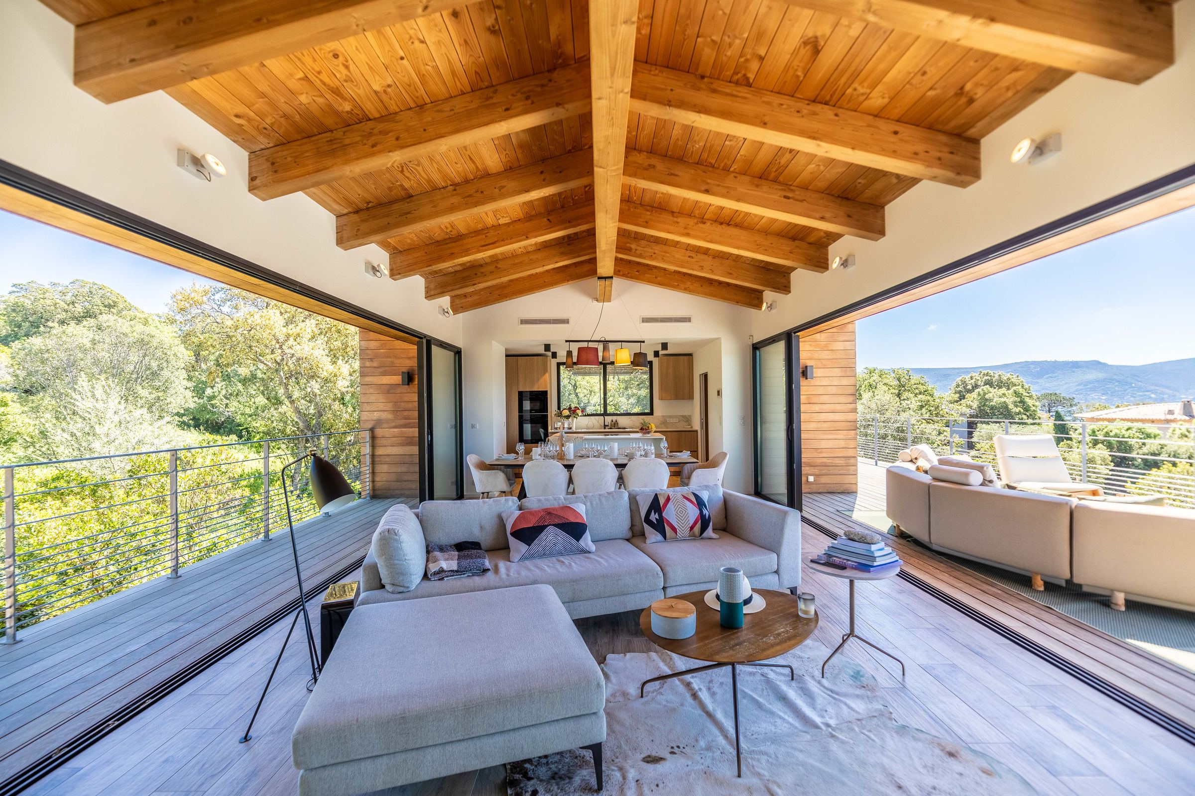 Living room opening onto the terrace